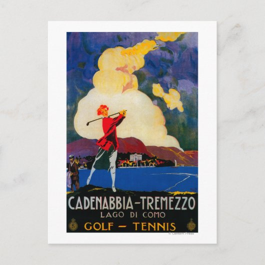 Carte Postale CadenabbiaTremezzo Poster Vintage Europe (Devant)