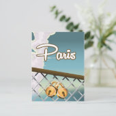 Carte Postale Cadenas d'amour de Paris (Debout devant)
