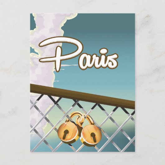 Carte Postale Cadenas d'amour de Paris (Devant)