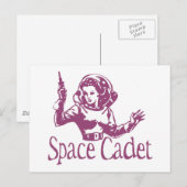 Carte Postale Cadet spatial rose (Devant / Derrière)