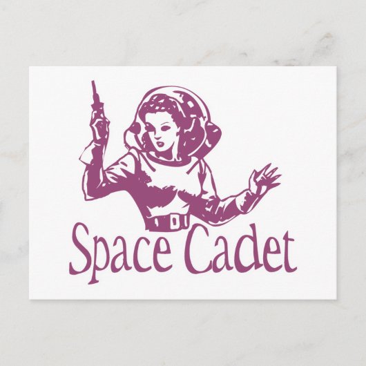 Carte Postale Cadet spatial rose (Devant)