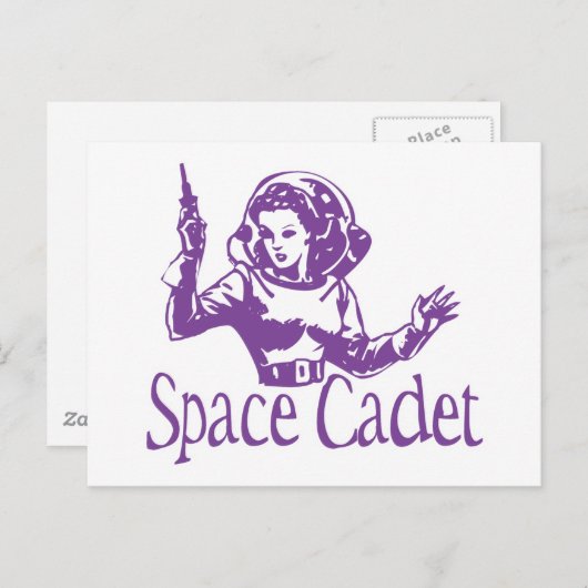 Carte Postale Cadet spatial violet (Devant / Derrière)