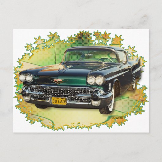 CARTE POSTALE CADILLAC #2 1958 (Devant)