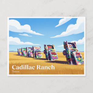 Carte Postale Cadillac Ranch Amarillo Texas