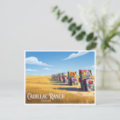 Carte Postale Cadillac Ranch Amarillo Texas (Debout devant)