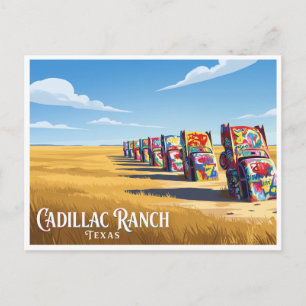 Carte Postale Cadillac Ranch Amarillo Texas