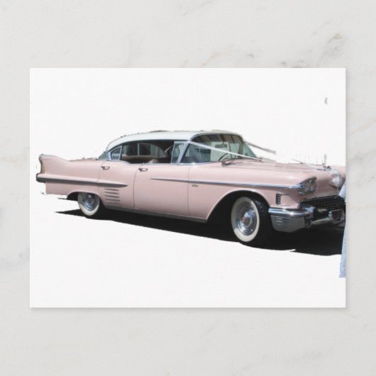 Carte Postale Cadillac rose (Devant)
