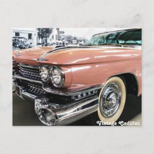Carte Postale Cadillac Vintage rose