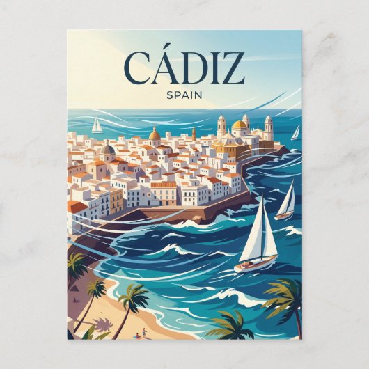 Carte Postale Cadix Espagne (Devant)