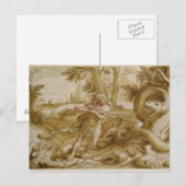 Carte Postale Cadmus sur le point d'attaquer un dragon (Devant / Derrière)