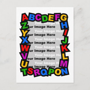 Carte Postale Cadre Alphabet
