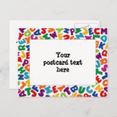Carte Postale Cadre Alphabet (Devant / Derrière)