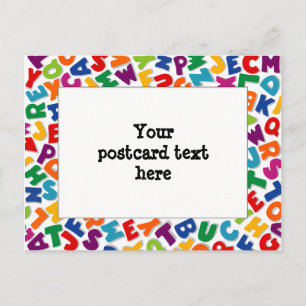 Carte Postale Cadre Alphabet
