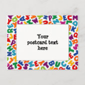 Carte Postale Cadre Alphabet (Devant)