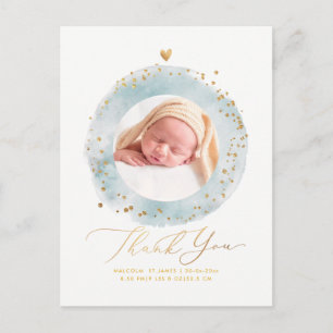 Carte Postale Cadre d'aquarelle de Merci PixDezines