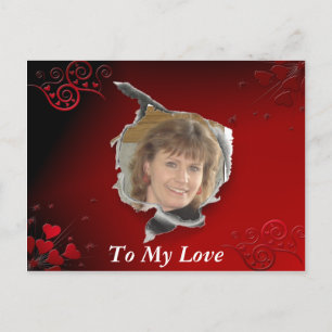 Carte Postale Cadre de coeur rouge