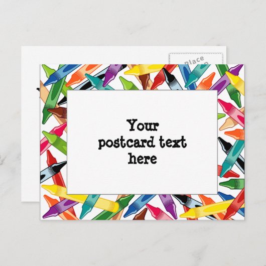 Carte Postale Cadre de crayons (Devant / Derrière)