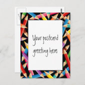 Carte Postale Cadre de crayons lumineux (Devant / Derrière)