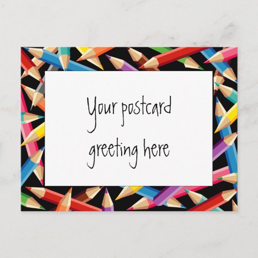 Carte Postale Cadre de crayons lumineux (Devant)