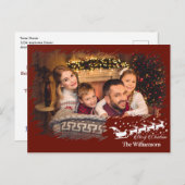 Carte Postale Cadre de crochet de Croix moderne en photo rouge d (Devant / Derrière)