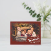 Carte Postale Cadre de crochet de Croix moderne en photo rouge d (Debout devant)