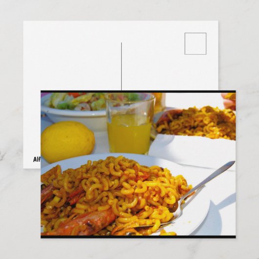 Carte Postale Cadre de cuisine espagnole (Devant / Derrière)