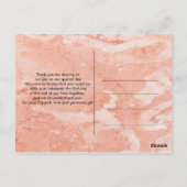 Carte Postale Cadre doré moderne ivoire floral vert Merci (Dos)