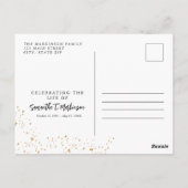 Carte Postale Cadre doré simple moderne tacheté funéraire (Dos)