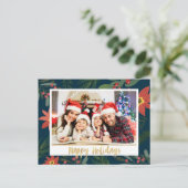 Carte Postale Cadre floral vacances heureuses (Debout devant)