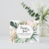 Carte Postale Cadre géométrique des Feuilles tropicaux Modifier  (Debout devant)