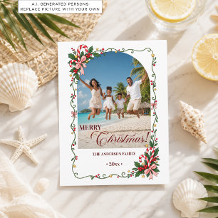 Carte Postale Cadre hivernal de Noël de vacances de photo de pla