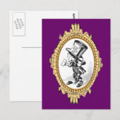 Carte Postale Cadre Or Mad Hatter One (Devant / Derrière)