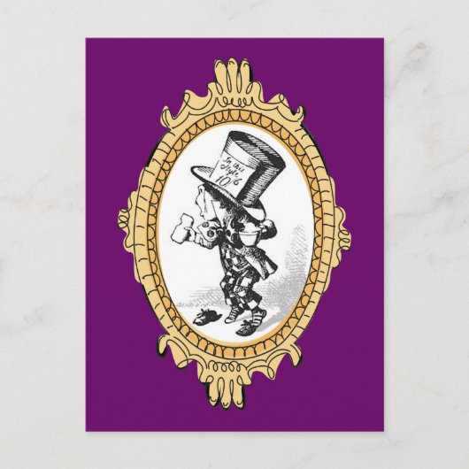 Carte Postale Cadre Or Mad Hatter One (Devant)