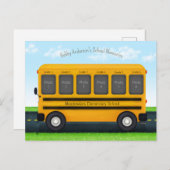 Carte Postale Cadre Photo Bus Scolaire 6 Souvenirs d'Enfance Per (Devant / Derrière)