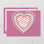 Carte Postale Cadre photo en forme de coeur déchiré (Devant / Derrière)