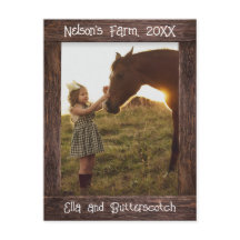 Cadre photo faux modifiable en bois brun rustique