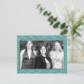 Carte Postale cadre turquoise pastel (Debout devant)