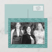 Carte Postale cadre turquoise pastel (Devant / Derrière)