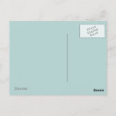 Carte Postale cadre turquoise pastel (Dos)