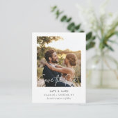 Carte Postale Cadres blancs modernes photo mariage Enregistrer l (Debout devant)