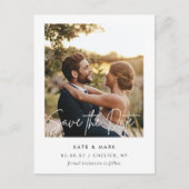 Carte Postale Cadres blancs modernes photo mariage Enregistrer l (Devant)