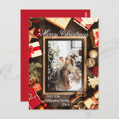 Carte Postale Cadres de tableau de la marque de Noël (Devant / Derrière)