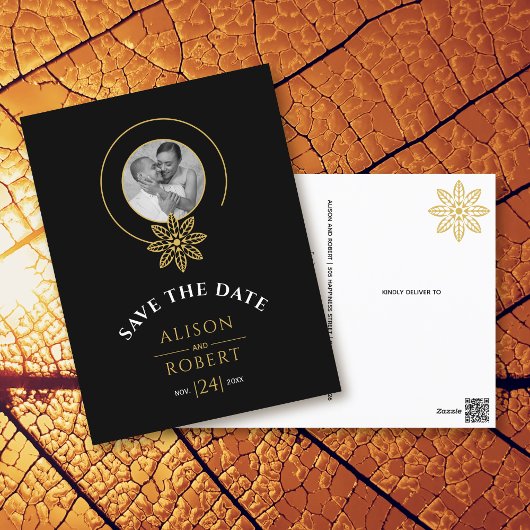 Carte Postale Cadres et initiales inspirés des bijoux Enregistre