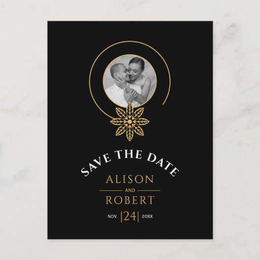 Carte Postale Cadres et initiales inspirés des bijoux Enregistre (Devant)