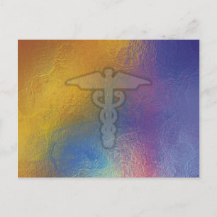 Carte Postale Caduceus le symbole médical pour un médecin ou une