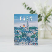 Carte Postale Caen Photo Vintage  (Debout devant)