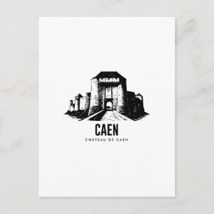 Carte Postale Caen Ville aux Cent Clochers Affiche Vintage Nor