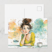 Carte postale café (Devant / Derrière)