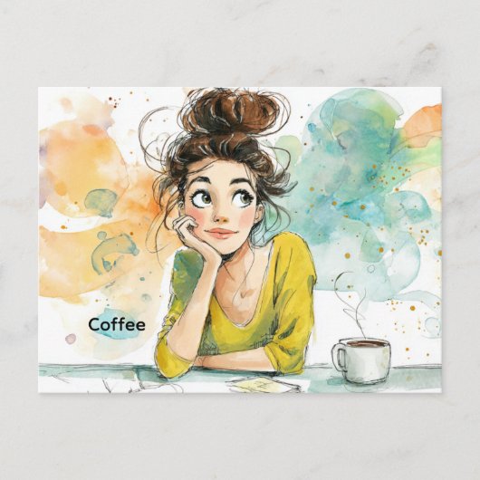 Carte postale café (Devant)