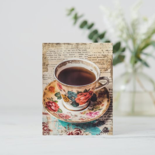 Carte Postale Café (Debout devant)